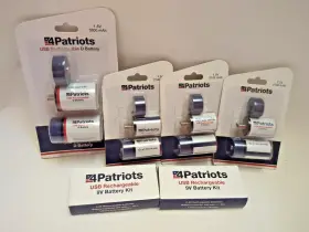 4 Patriots 810026143915 12 Piece Usb Rechargeable Batteries 2 D 6 C 9v