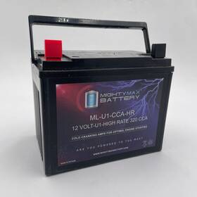Agm 759478389345 Ml-u1-ccahr 12v Sla Battery 320 Cca Nut And Bolt Terminal