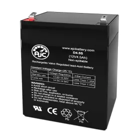 Lp12-4.5 Ajc Battery Compatible With Leoch 12v 4.5ah Sealed Lead Acid