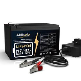 Akiisolo B0dlp6hwr5 12v 15ah Lithium Battery Lifepo4 Deep Cycle Up To 8000 Cycles Recharge