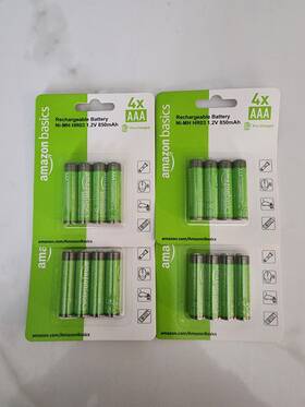 Amazon Basics B081ffkt59 New X16 Aaa Rechargeable Batteries Ni-mh Hr03 850 Mah 1.2v Sealed