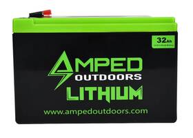 Amped Outdoors Ao4s32bt 14.8v 32ah Lithium Battery With 5a Charger