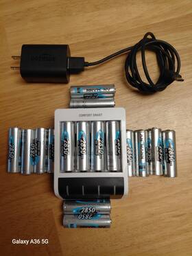 Ansmann 5035212-us-590-1 16 2850 Mah Aa High Capacity Rechargeable Batteries With Charger