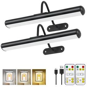 Arixinks B0f53s74d3 2pack Dimmable Picture Lights With Timer Controller Wall Sconce Art Painting Lig