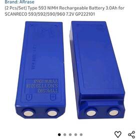 Arrase Yt231018 Type 593 Nimh Battery 3.0ah 7.2v For Scanreco 593/592/590/960