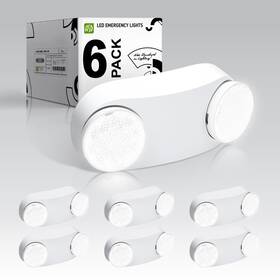 Asd A-eml-2rl-w-6p Led Lights With Battery Backup - 120-277v Ul 2.5w Round Head Adjustable For B