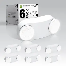 A-eml-2rl-w-6p Asd Led Lights With Battery Backup - 120-277v Ul 2.5w Round Head Adjustable For B