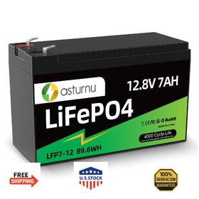 Asturnu B0fh462tdm 12v 7ah 8ah Lithium Battery Lifepo4 4000 Deep Cycle Iron Pho