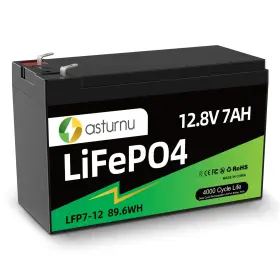 Lfp7-12 Asturnu 12v 7ah 8ah Lithium Battery Lifepo4 4000 Deep Cycle Iron