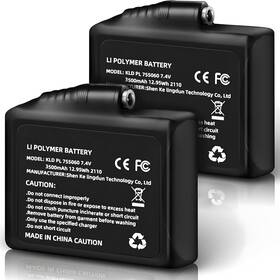 Auzoe 313111372325 3500mah 7.4v Battery Pack Of 2 Batteries For Heated Gloves Rechargeable Lithiu