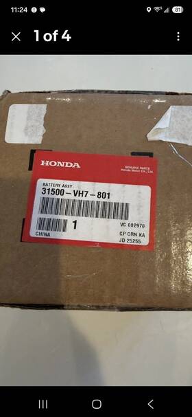 B.b. Battery 31500-vh7-801 Honda Oem Lawn Mower For Hrx-hrr-216-217
