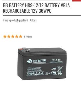 B.b. Battery Hr9-12-t2 B.b. Vrla 12v 9ah High Rate Rechargeable