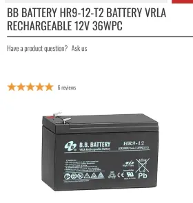 Hr9-12-t2 B.b. Battery Vrla 12v 9ah High Rate Rechargeable Hr9-12-t2 B.b. Battery Vrla 12v 9ah High Rate Rechargeable
