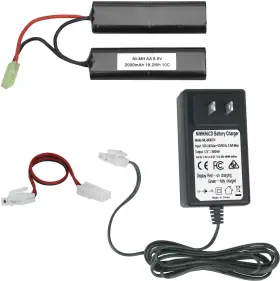 Banshee 840504338748 9.6v 2000mah Ni-mh Nunchuck Battery Pack And Charger Combo- Airsoft/rc Car Banshee 840504338748 9.6v 2000mah Ni-mh Nunchuck Battery Pack And Charger Combo- Airsoft/rc Car