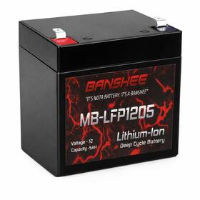 Banshee Lbhlfp12 5e 12v 5ah Lifepo4 Lithium Iron Phosphate Deep Cycle Rechargeable Battery