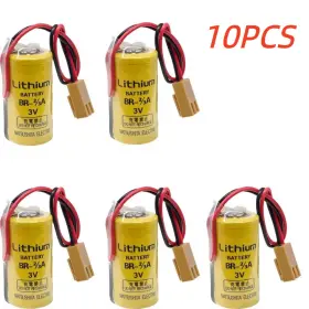Battery 885507226371 10pcs Br-2/3a For Panasonic 3v 1600mah Li-ion With Brown Plug Us Stock