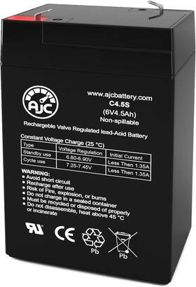 Battery Prb64 Compatible With Power Rite 6v 4.5ah Emergency Light