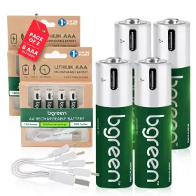 Bgreen 601960334923 Usb Rechargeable Aaa Batteries 8-pack