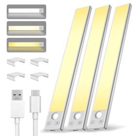 Bojialighting B0fg7jjhdk 8 Inch Rechargeable Motion Sensor Under Cabinet Lights 3-pack Battery Operated