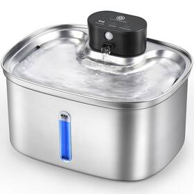 Boorca B0dzglcbw5 5l/169oz Cordless Stainless Steel Pet Water Fountain For Cats And Dogs - Auto Qu