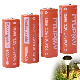Ptijpow-018 Branded 18500 3.2v Lifepo4 Battery 1000mah 4-pack Solar Lithium Iron Phosphate New Ptijpow-018 Branded 18500 3.2v Lifepo4 Battery 1000mah 4-pack Solar Lithium Iron Phosphate New
