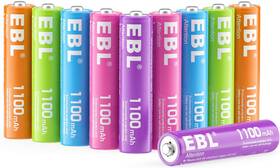 Branded01 313049893886 Ebl Rechargeable Aaa Batteries 10 Pack High Capacity 1100mah Pack- 2 5 New