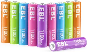 Branded01 313049893886 Ebl Rechargeable Aaa Batteries 10 Pack High Capacity 1100mah Pack- 2 5 New Branded01 313049893886 Ebl Rechargeable Aaa Batteries 10 Pack High Capacity 1100mah Pack- 2 5 New