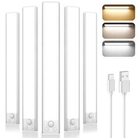 Brightever B0f3wvr1vh 5-pack 14 Inch Led Under Cabinet Lighting 3200mah Rechargeable Motion Sensor