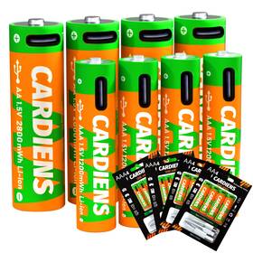 Cardiens B0dw4cwxm2 Aa Aaa Usb Rechargeable Lithium Batteries Combo Pack