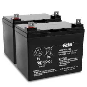 Casil 762319437006 12v 33ah Rechargeable Deep Cycle Agm Sla Replacement Battery 2 Pack Casil 762319437006 12v 33ah Rechargeable Deep Cycle Agm Sla Replacement Battery 2 Pack