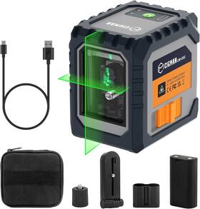 Cigman B0cjf1lnzz Cm-g02 Cross Line Laser Level With Rechargeable Battery Green Beam