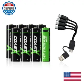 B0cfshv5wn Coast Aa Usb-c Rechargeable Batteries Zithion-x Li-ion 1.5v 2400 Mah Long Lasti B0cfshv5wn Coast Aa Usb-c Rechargeable Batteries Zithion-x Li-ion 1.5v 2400 Mah Long Lasti