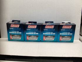 Coleman 076501245400 4 One Source Lithium-ion Rechargeable Batteries New/free Shipping