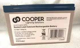 E12v7ahbat Cooper 12v 7amp Sealed Lead Calcium Rechargeable Battery New E12v7ahbat Cooper 12v 7amp Sealed Lead Calcium Rechargeable Battery New