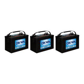 Crown Battery 12crv100 Group 27 98ah - 12v Agm Sealed Deep Cycle Pack Of 3