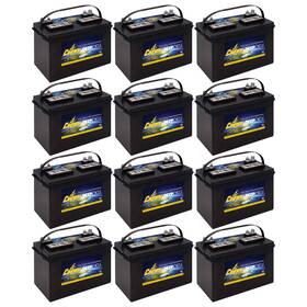 Crown Battery 27hdc 12v 115ah Deep Cycle Group 27 - 875 Mca Pack Of 12