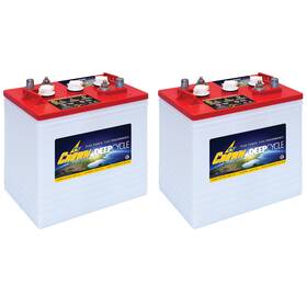 Crown Battery Cr-235 - 6v 235ah Fla Deep Cycle Bci Group Gc2 2 Pack