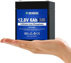 Dc House 313105430420 12v 6ah Mini Lithium Lifepo4 Deep Cycle Battery 4000 Cycles