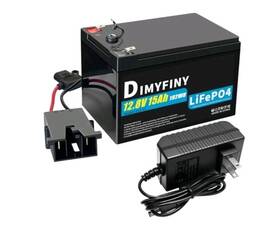 Dimyfiny Pp1512rl 12v 15ah Battery For Peg Perego John Deere With Charger
