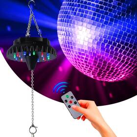 Djboomy B0dyjqypc2 Disco Ball Motor Light With Remote Rechargeable Rotating Mirror Spinner 18r