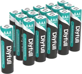 Dlyfull 825665405324 16 Pack Rechargeable Aaa Batteries With Low Self Discharge 1100mah High