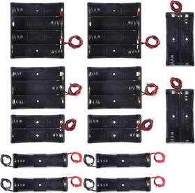 Dorhea 744759121486 12pcs 18650 Battery Holder Bundle With Wire Case 3.7