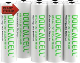 Doucalcell 313028526552 Ni-mh Rechargeable Aa Batteries 8 Pack 2500mah High Capacity Double A Batterie