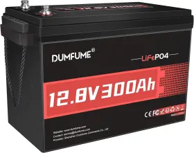 S95356 Dumfume 12v 300ah Lithium Lifepo4 Battery 200a Bms 3840w Rechargeable Iron Ph S95356 Dumfume 12v 300ah Lithium Lifepo4 Battery 200a Bms 3840w Rechargeable Iron Ph