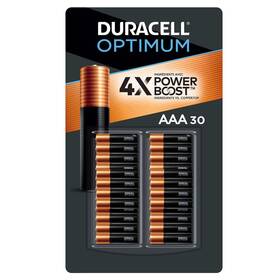 Duracell 041333044750 Optimum Aaa Batteries With 4x Power Boost Ingredients 30 Count