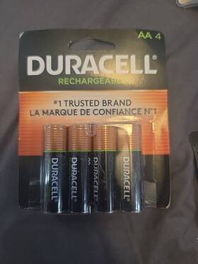 Duracell 413330311560 Rechargeable Aa Batteries 4 Count Pack Double A Battery For Long-l