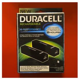 Duracell Dur2112 Rechargeable Portable Power Battery 2200mah Li-ion 5v 2 Pack