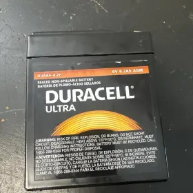 Dura6-8.2f Duracell Ultra 6-volt 8.2ah Agm Open Box