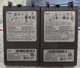 Dyson Sv37 Lot Of 2 Oem Genuine Sv25 And Li-ion Rechargeable Battery Tested As Is