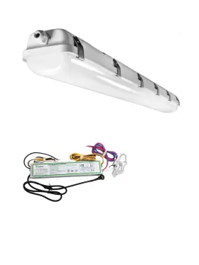 E2-c2103-504f-cct-ebbu E2 Lighting 4ft Led Vapor Tight 50w With Emergency Battery 3x